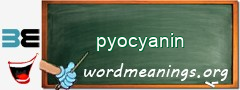 WordMeaning blackboard for pyocyanin